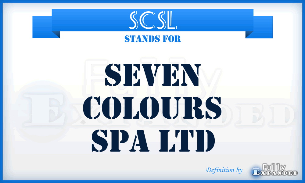 SCSL - Seven Colours Spa Ltd