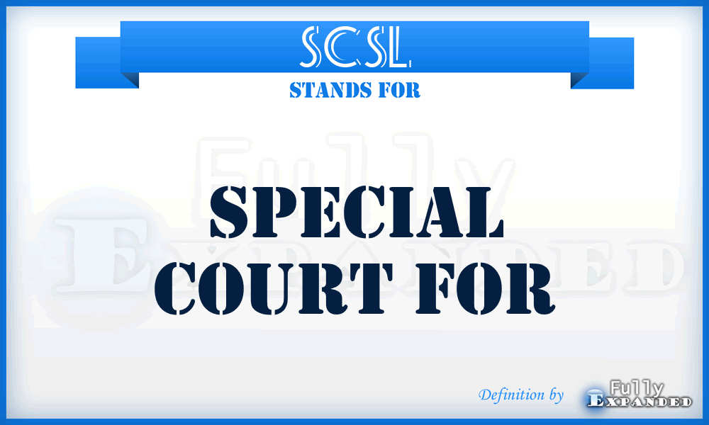 SCSL - Special Court for