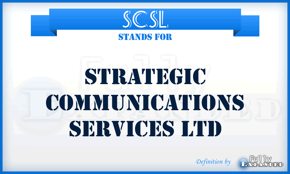 SCSL - Strategic Communications Services Ltd