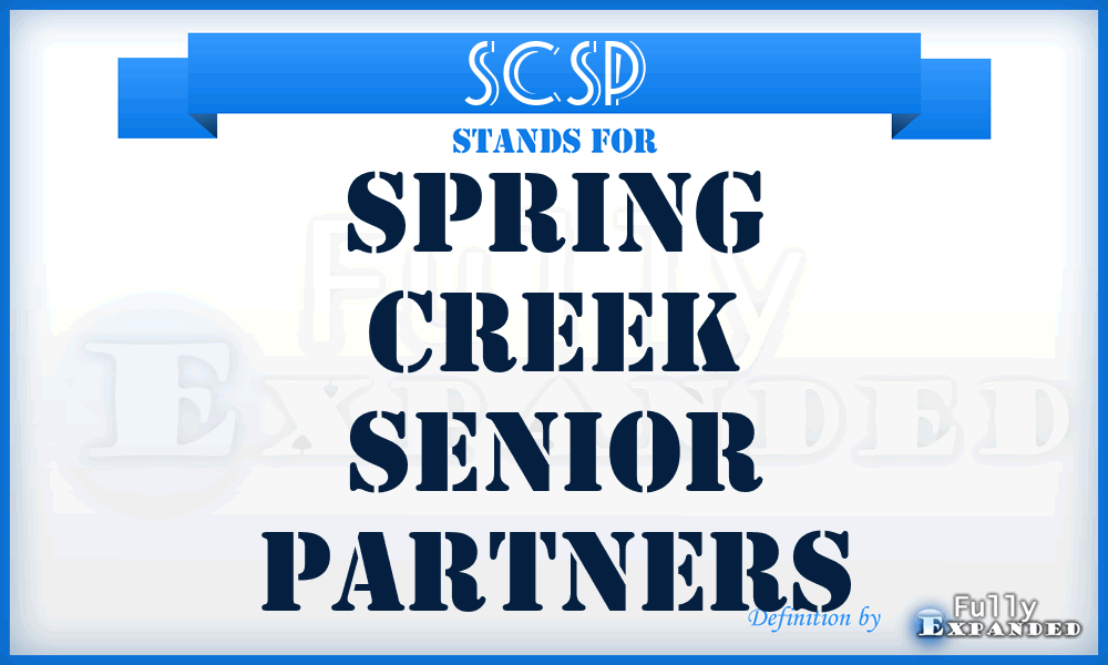 SCSP - Spring Creek Senior Partners