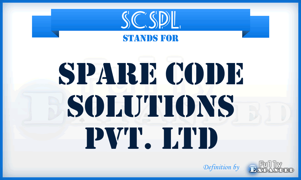 SCSPL - Spare Code Solutions Pvt. Ltd