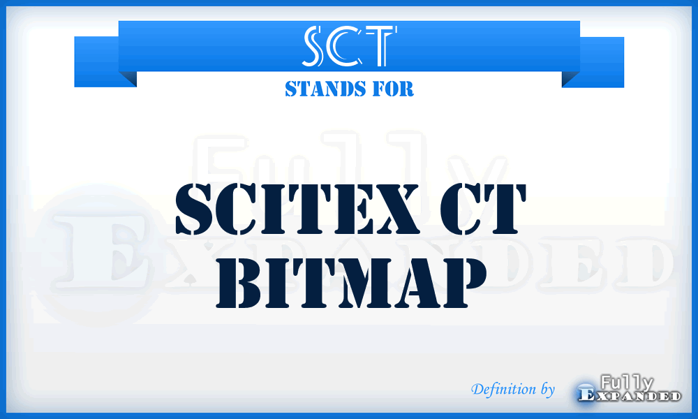 SCT - Scitex CT bitmap