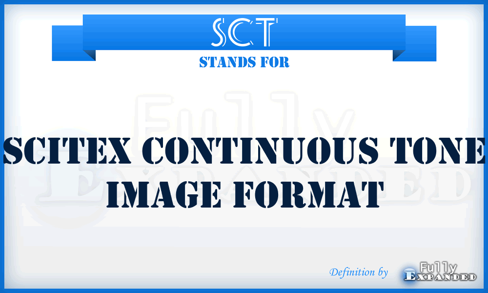 SCT - SciTex continuous tone image format