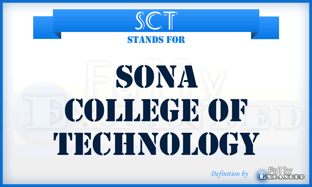 SCT - Sona College of Technology