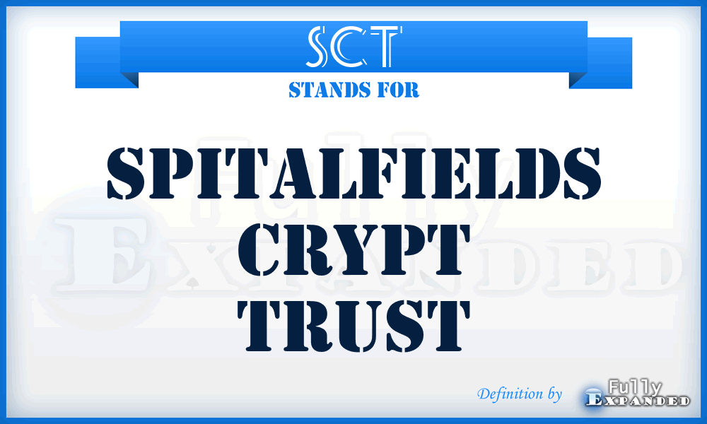 SCT - Spitalfields Crypt Trust