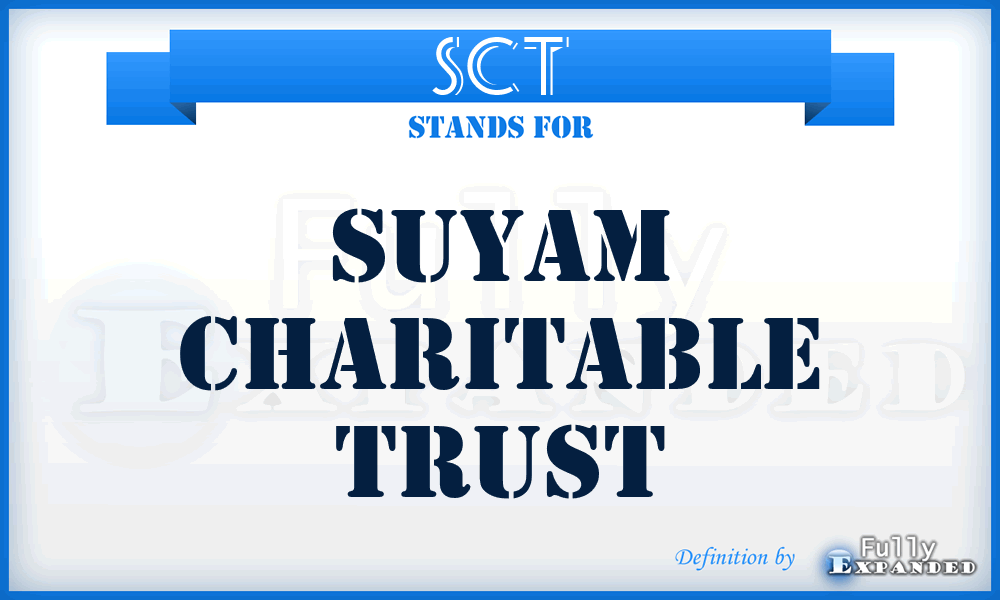 SCT - Suyam Charitable Trust