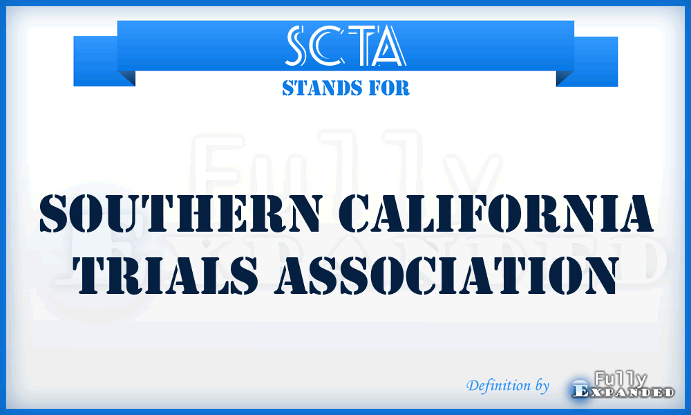 SCTA - Southern California Trials Association