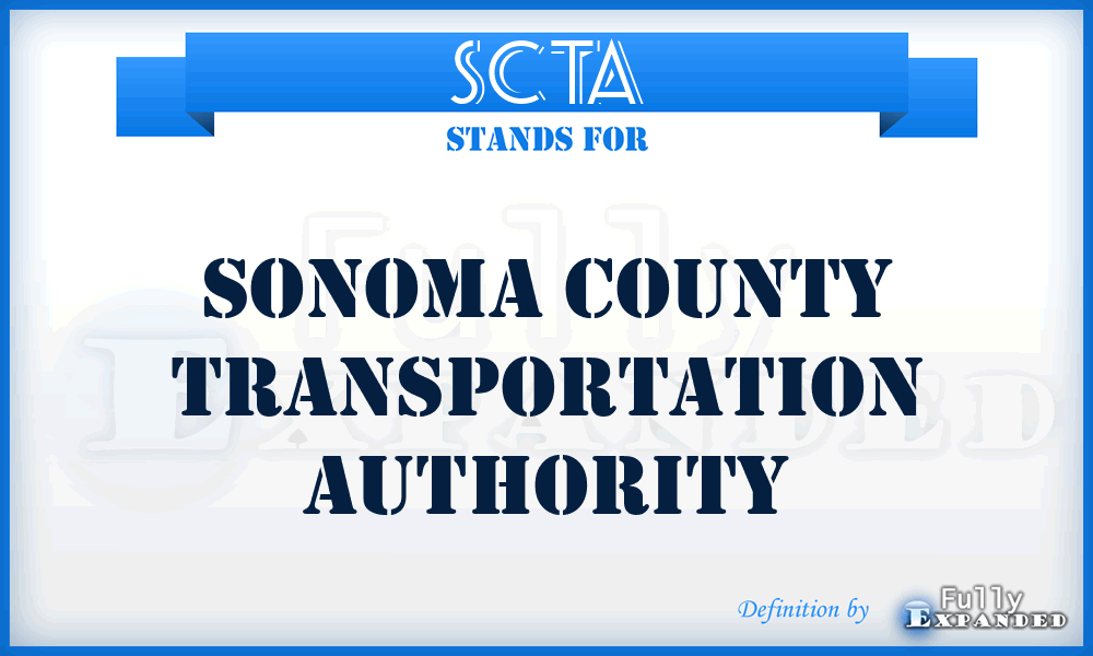 SCTA - Sonoma County Transportation Authority
