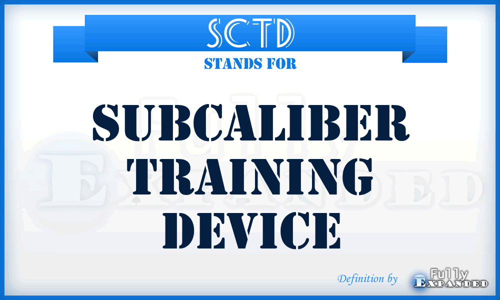 SCTD - subcaliber training device
