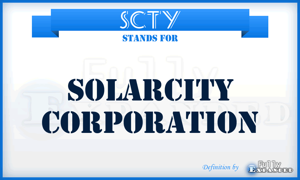 SCTY - SolarCity Corporation