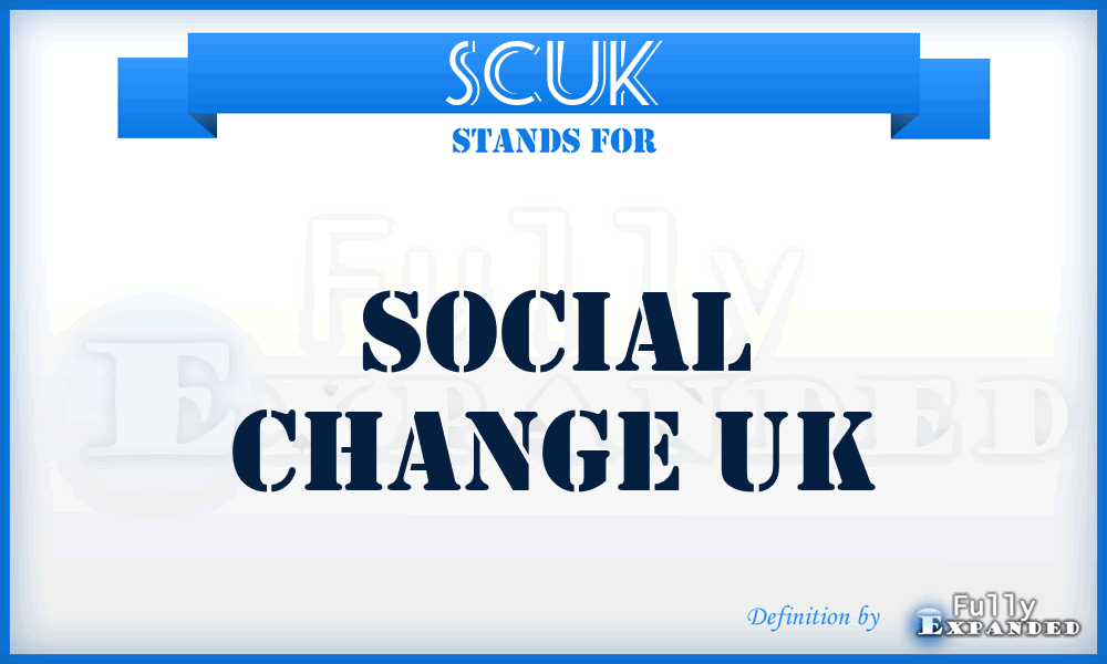 SCUK - Social Change UK
