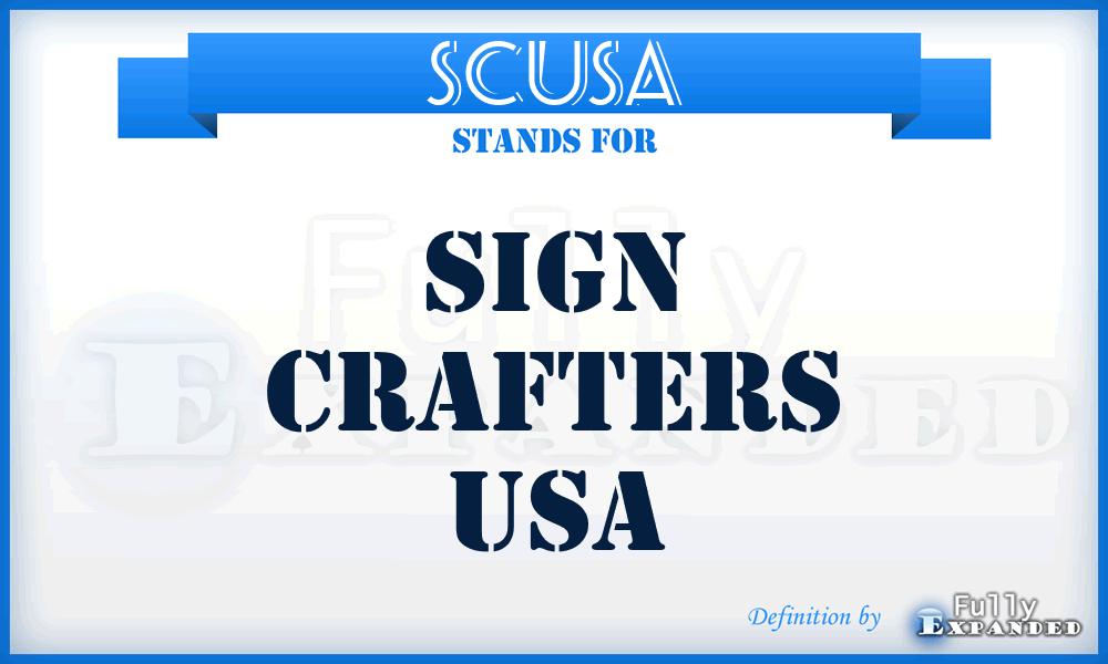 SCUSA - Sign Crafters USA