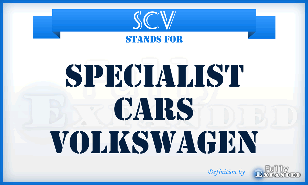 SCV - Specialist Cars Volkswagen