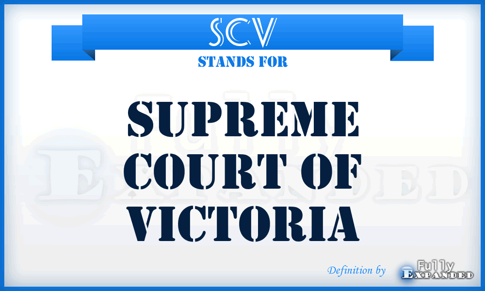 SCV - Supreme Court of Victoria