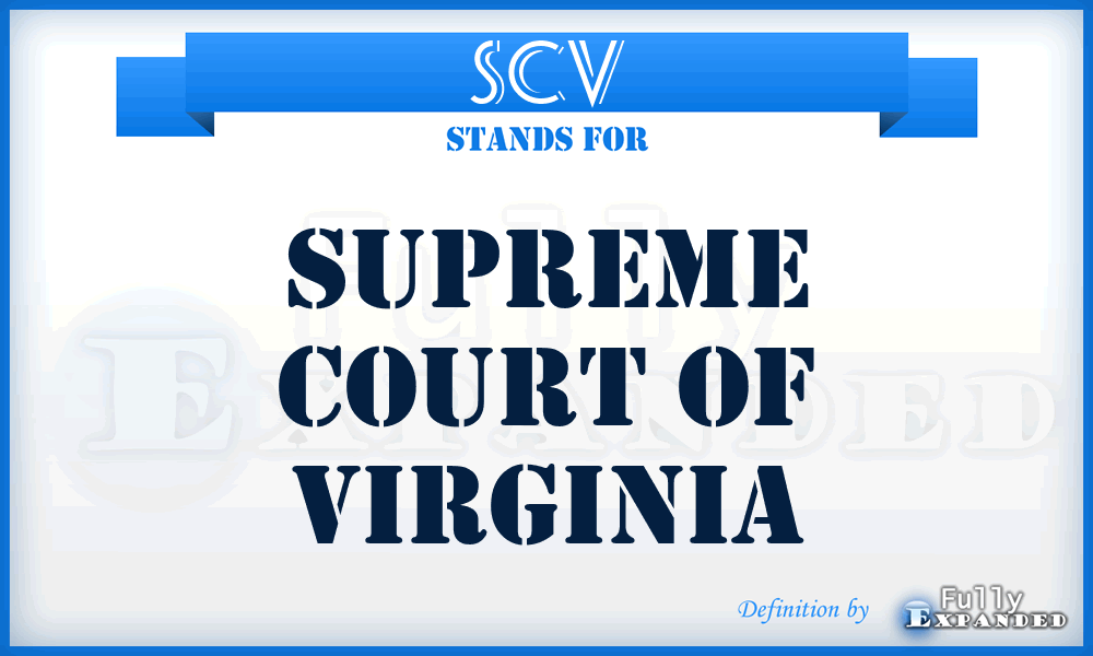 SCV - Supreme Court of Virginia