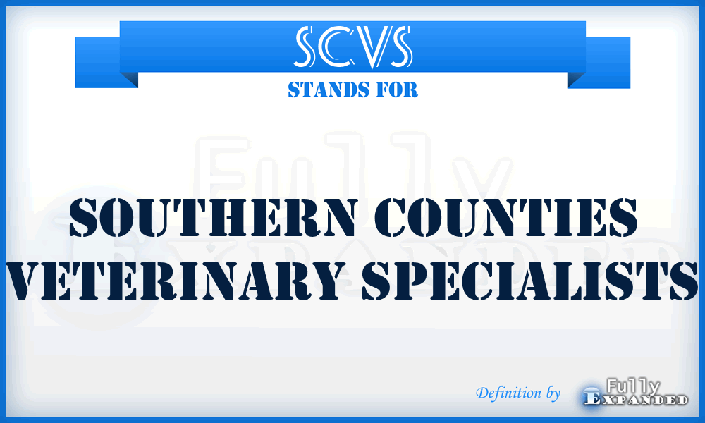 SCVS - Southern Counties Veterinary Specialists