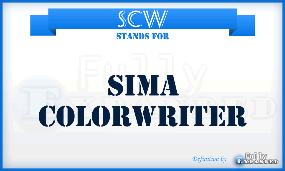 SCW - Sima ColorWriter