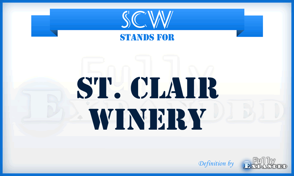 SCW - St. Clair Winery