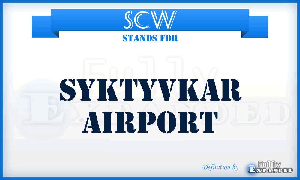 SCW - Syktyvkar airport