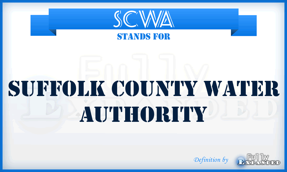SCWA - Suffolk County Water Authority