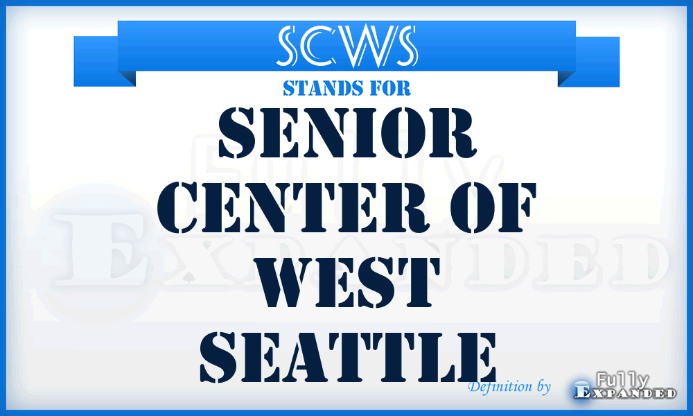 SCWS - Senior Center of West Seattle