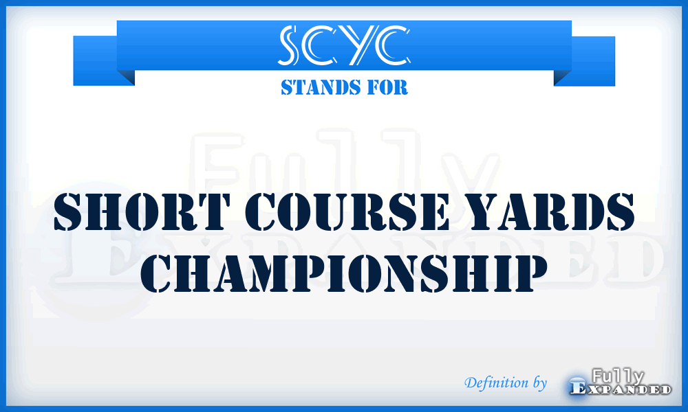 SCYC - Short Course Yards Championship