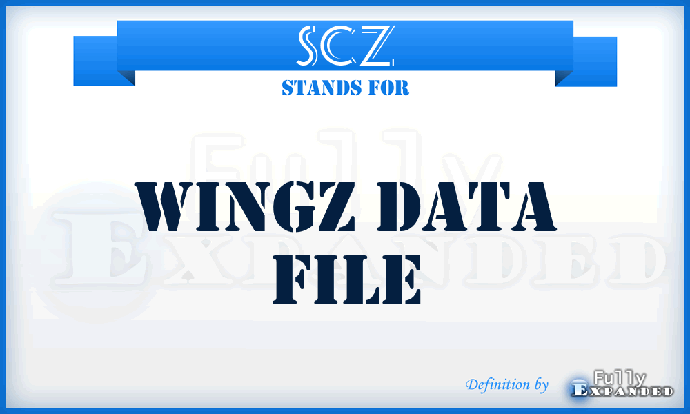 SCZ - Wingz Data file