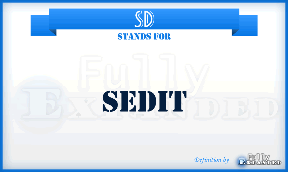 SD - Sedit