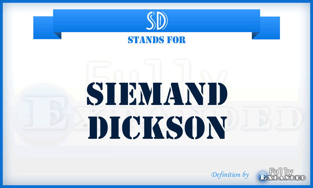 SD - Siemand Dickson