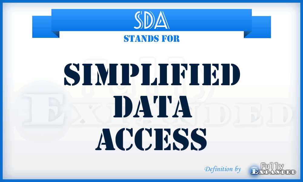 SDA - Simplified Data Access