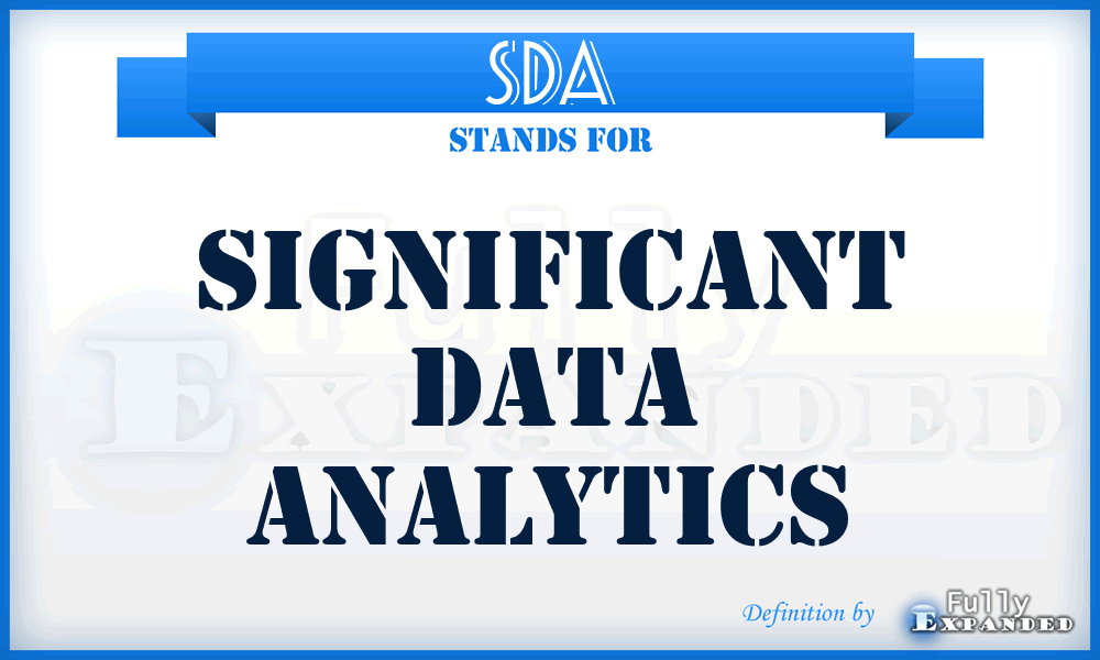 SDA - Significant Data Analytics