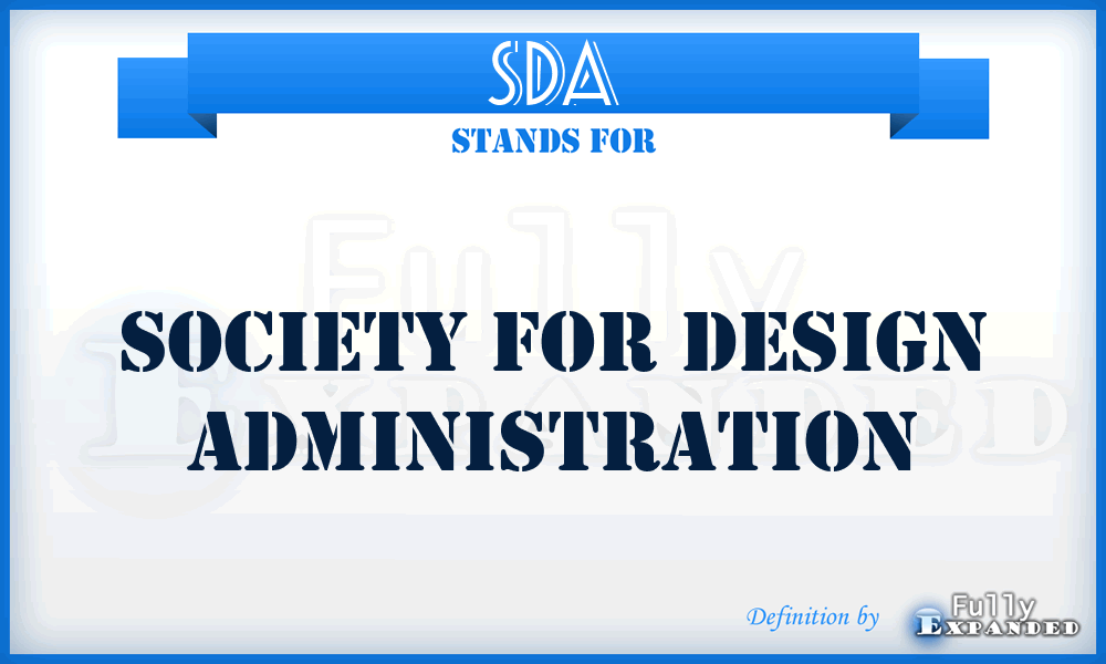 SDA - Society for Design Administration