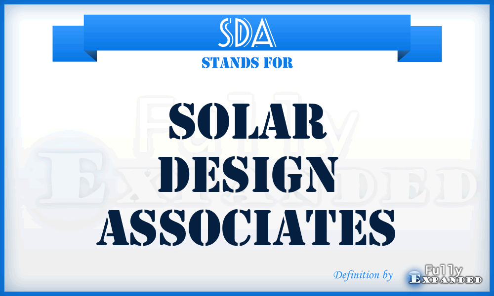 SDA - Solar Design Associates