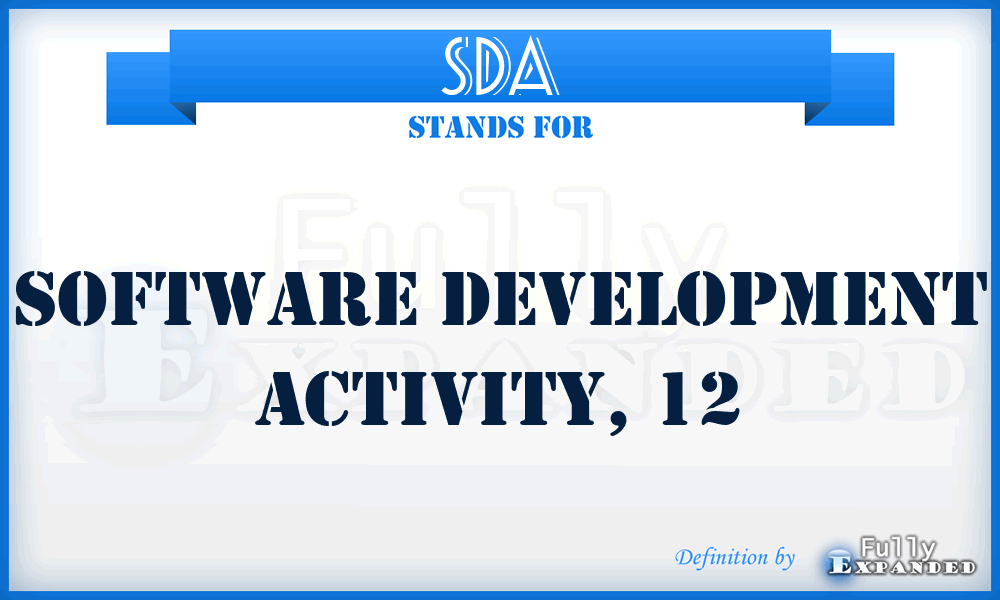 SDA - software development activity, 12