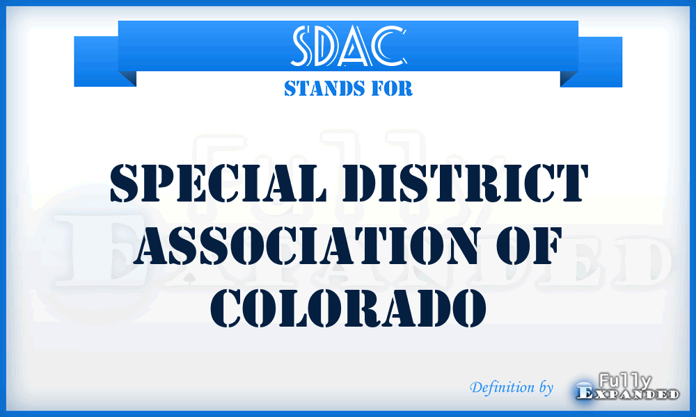 SDAC - Special District Association of Colorado