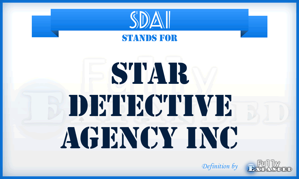 SDAI - Star Detective Agency Inc