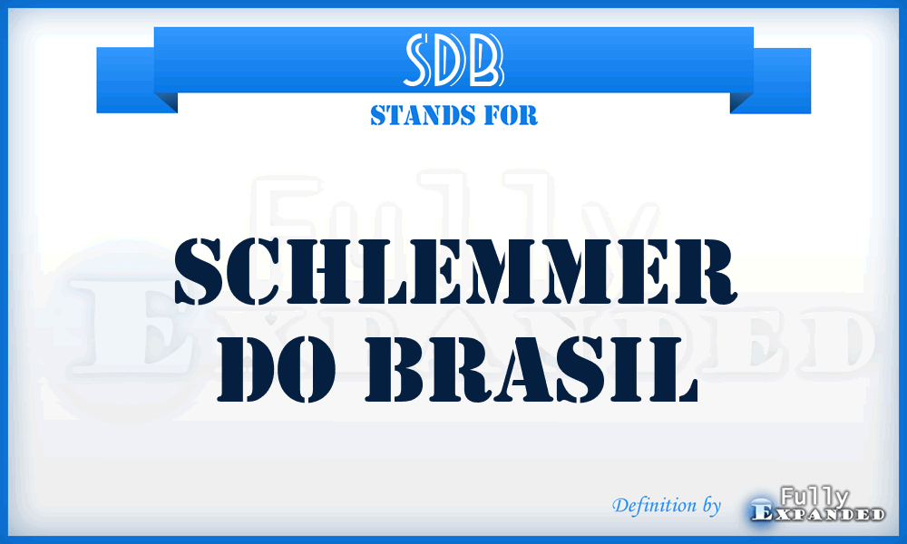 SDB - Schlemmer Do Brasil