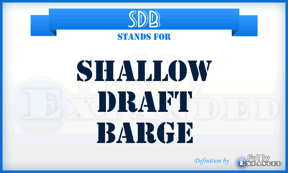 SDB - Shallow Draft Barge