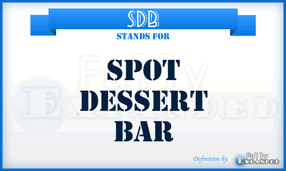 SDB - Spot Dessert Bar