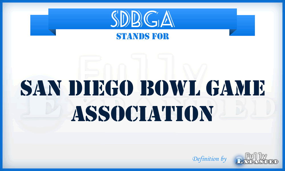 SDBGA - San Diego Bowl Game Association