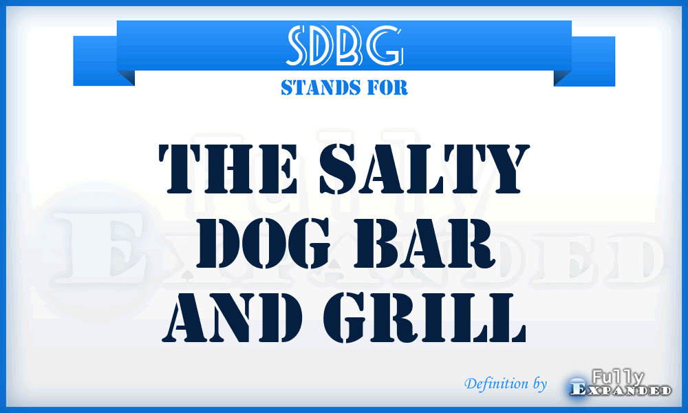 SDBG - The Salty Dog Bar and Grill