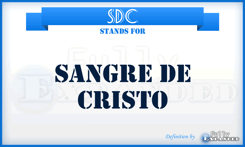 SDC - Sangre de Cristo