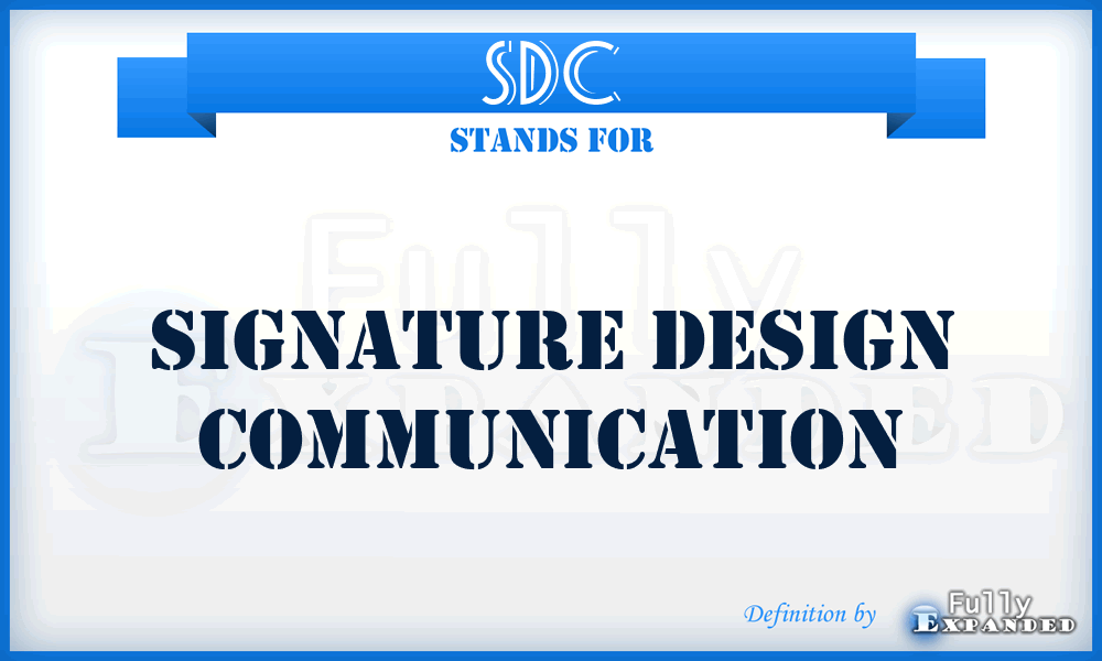 SDC - Signature Design Communication