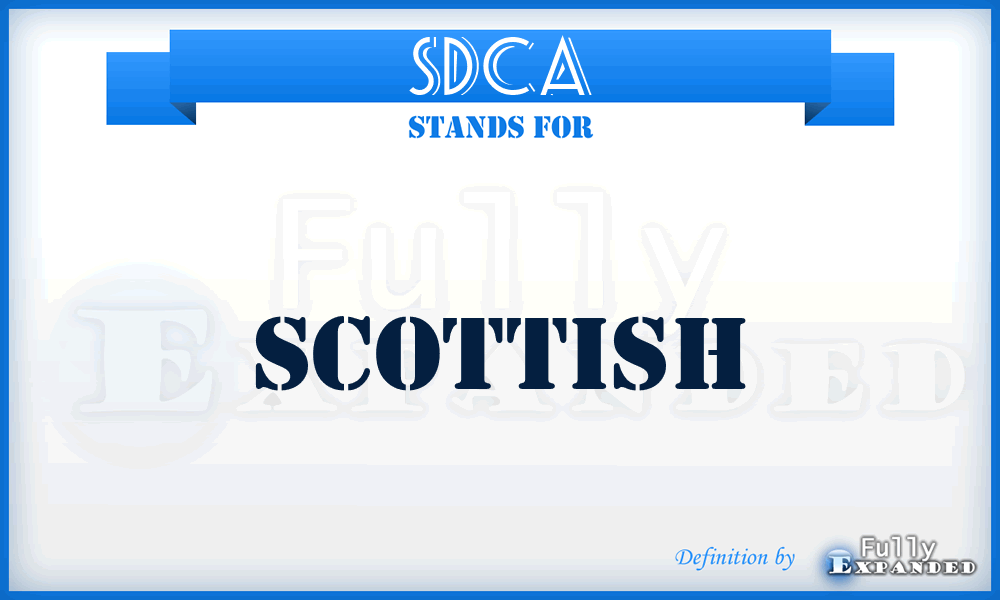 SDCA - Scottish