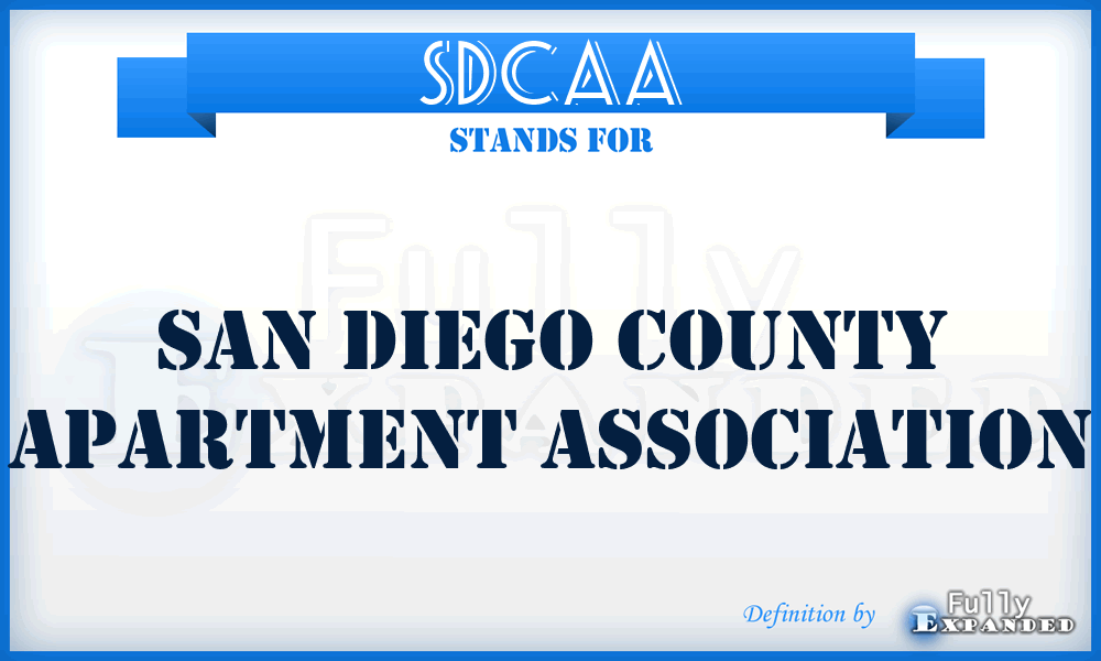 SDCAA - San Diego County Apartment Association