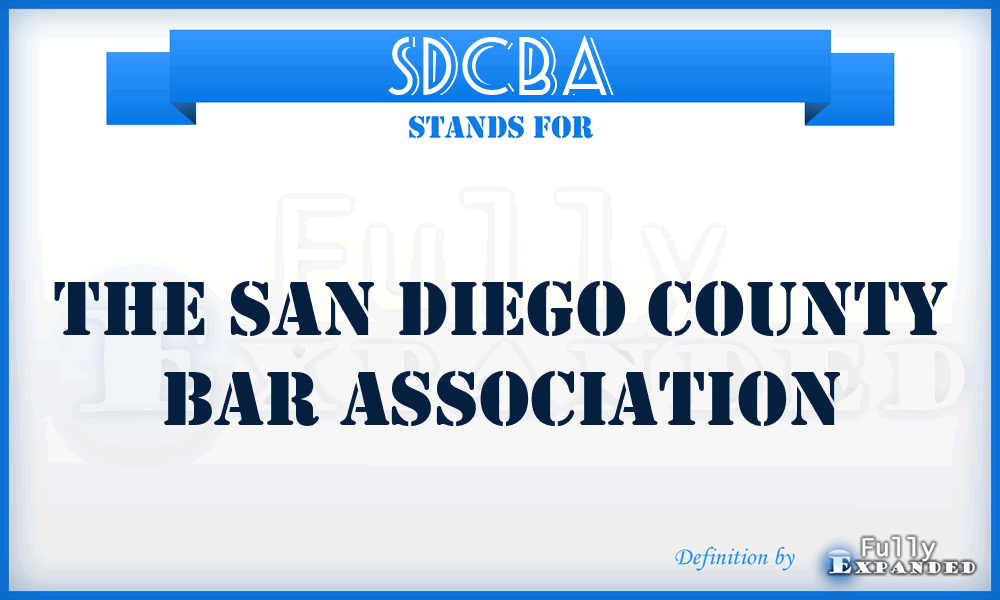 SDCBA - The San Diego County Bar Association