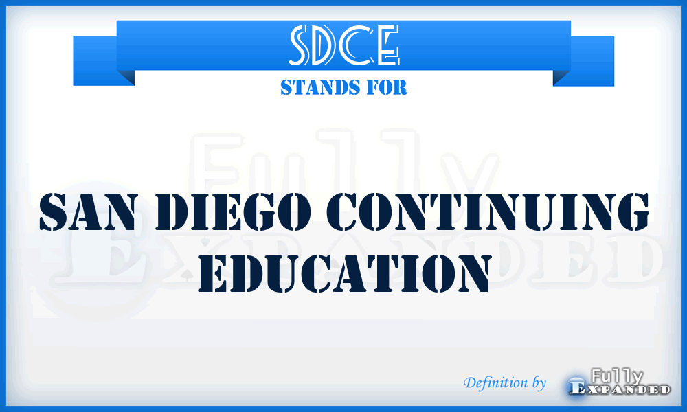 SDCE - San Diego Continuing Education