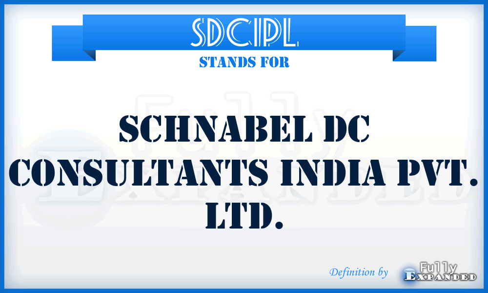 SDCIPL - Schnabel Dc Consultants India Pvt. Ltd.