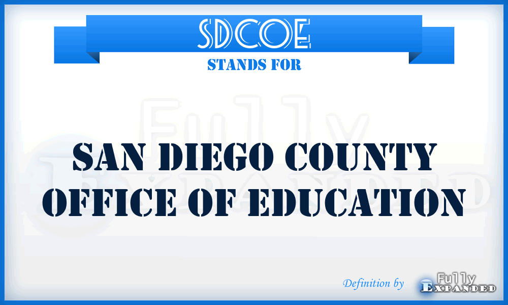 SDCOE - San Diego County Office of Education