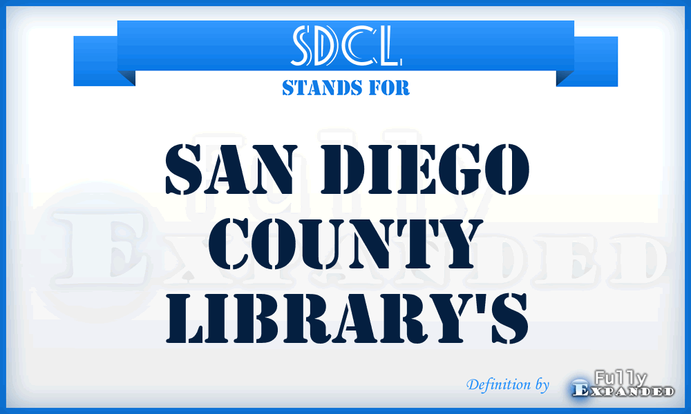 SDCL - San Diego County Library's